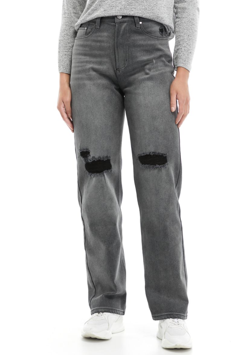 5 Pocket Baggy Straight Denim Jeans