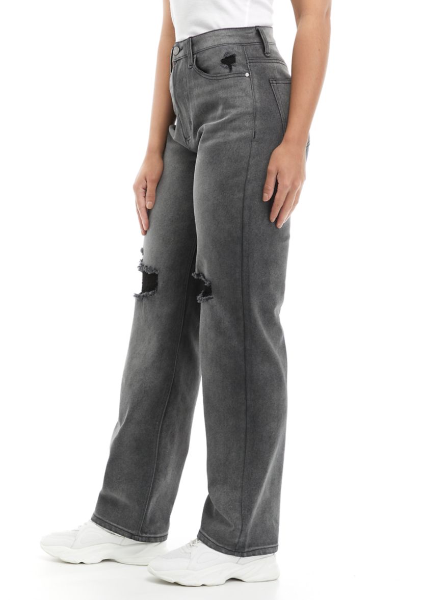 5 Pocket Baggy Straight Denim Jeans
