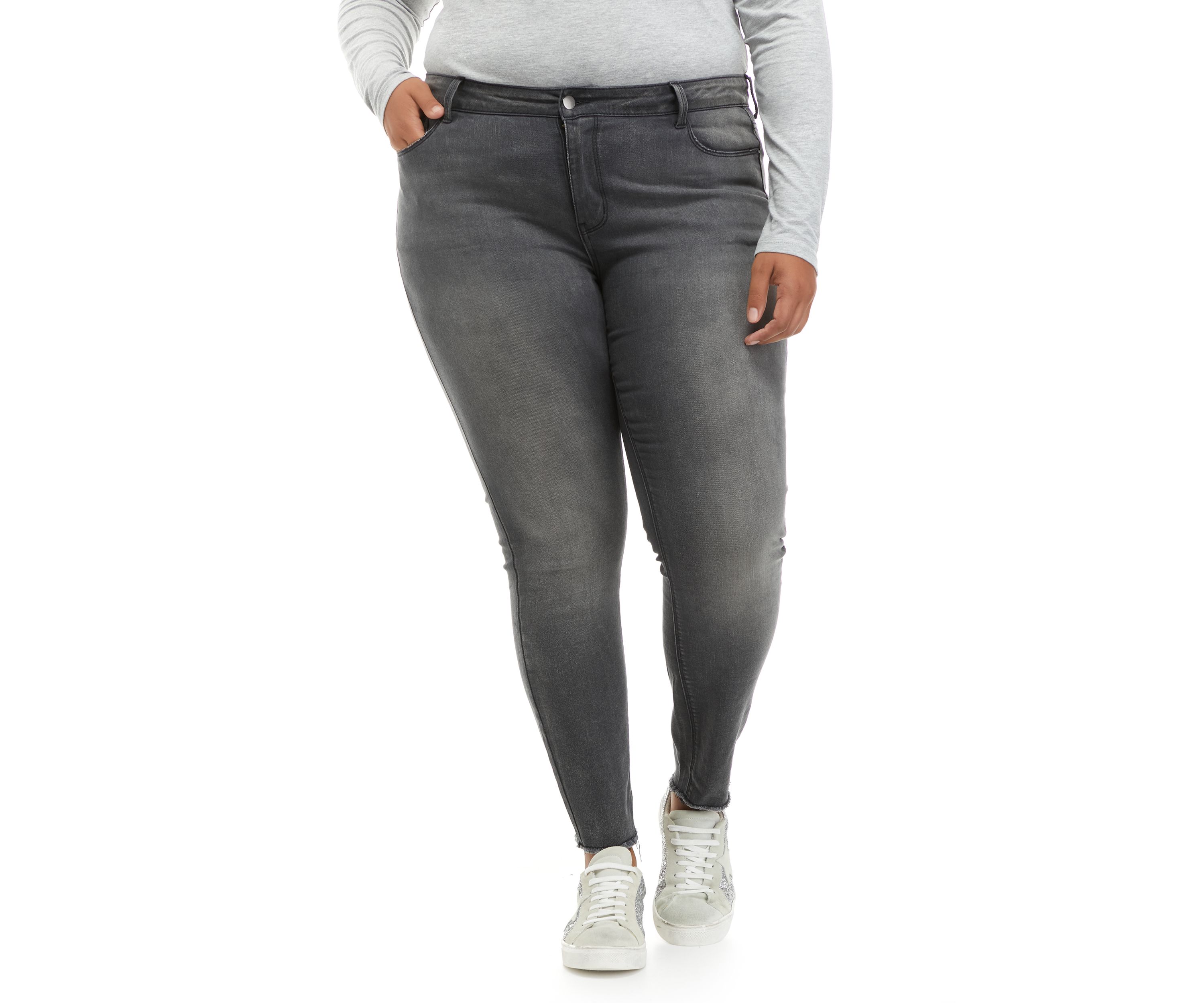 Plus Size Mid Rise Skinny Jeans