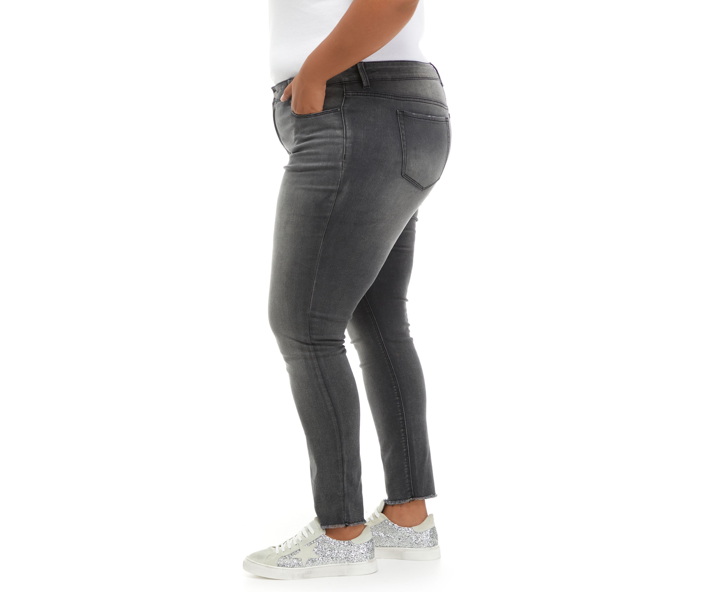 Plus Size Mid Rise Skinny Jeans