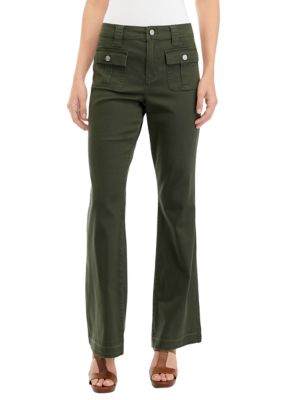 Girls' Mid-Rise Wide Leg Cargo Pants - art class™ Khaki 6