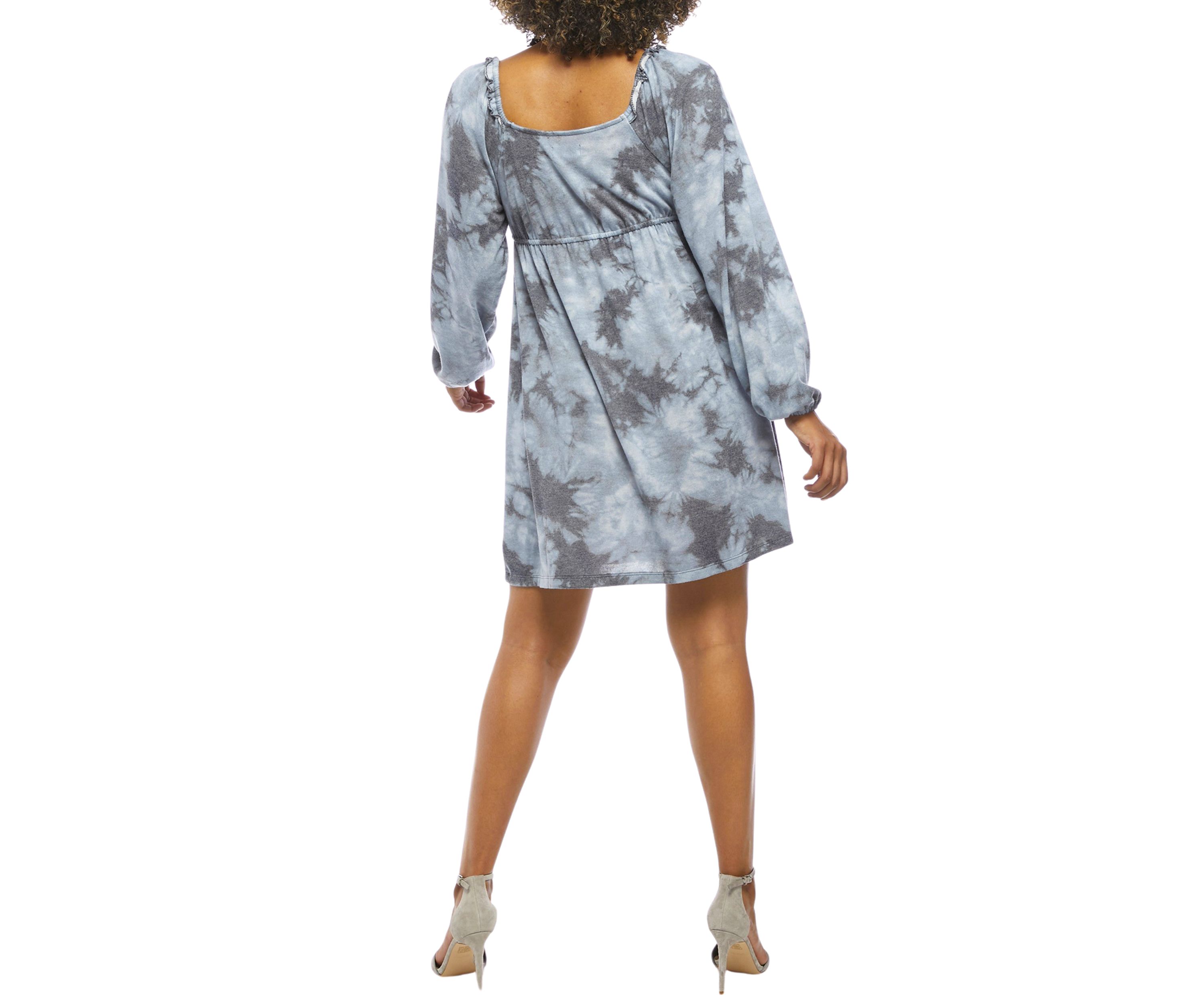   Juniors Blouson Sleeve Babydoll Dress 