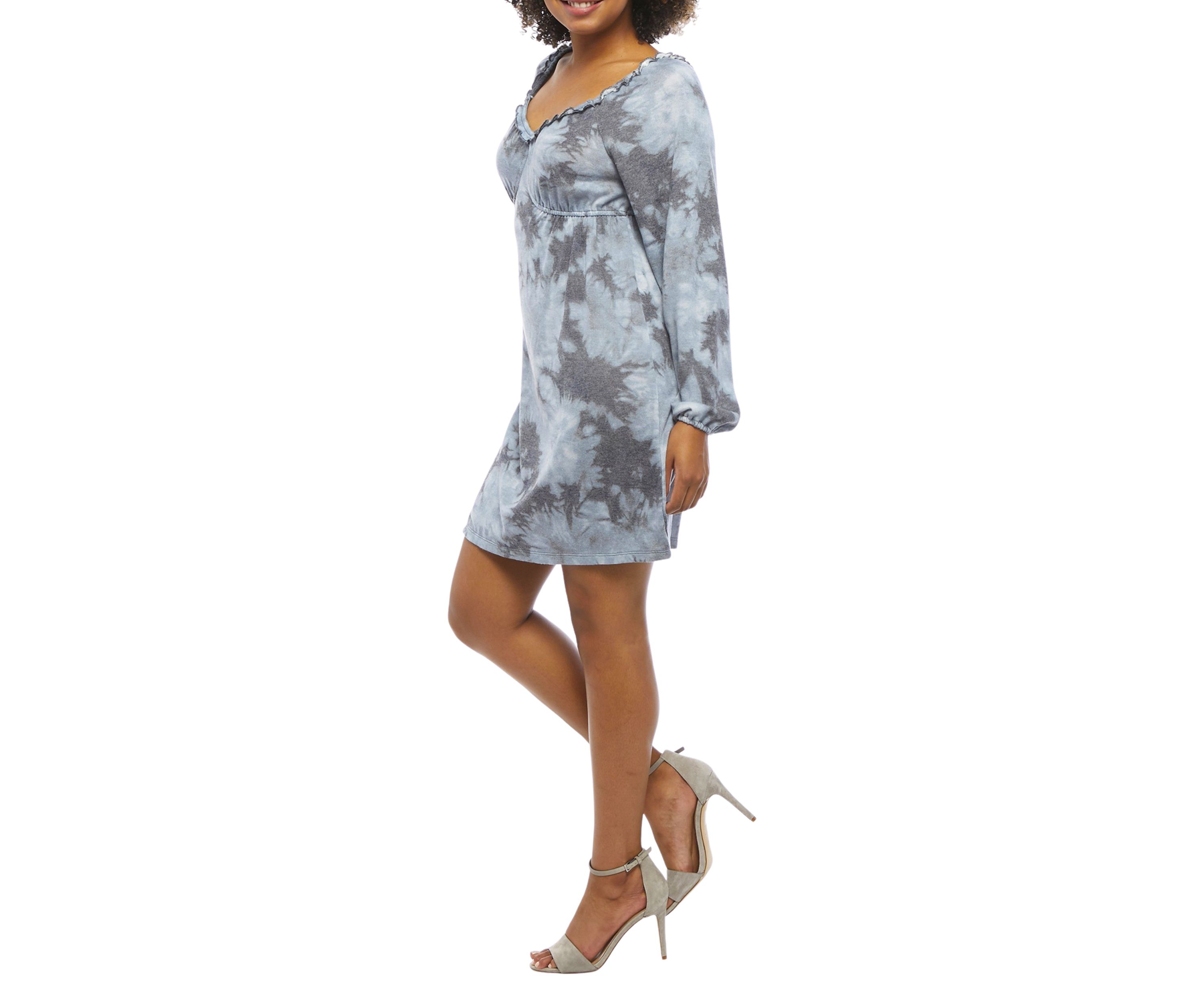   Juniors Blouson Sleeve Babydoll Dress 