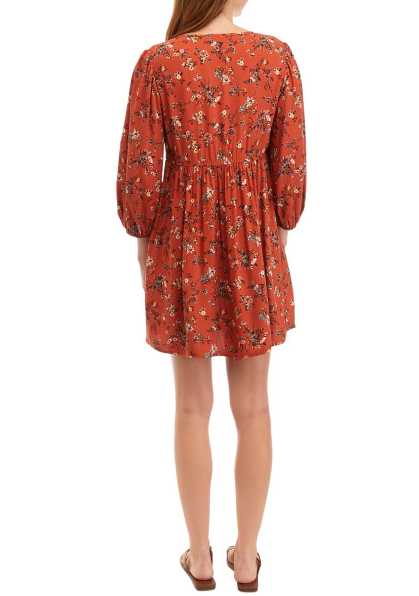 Printed Woven Babydoll Dress