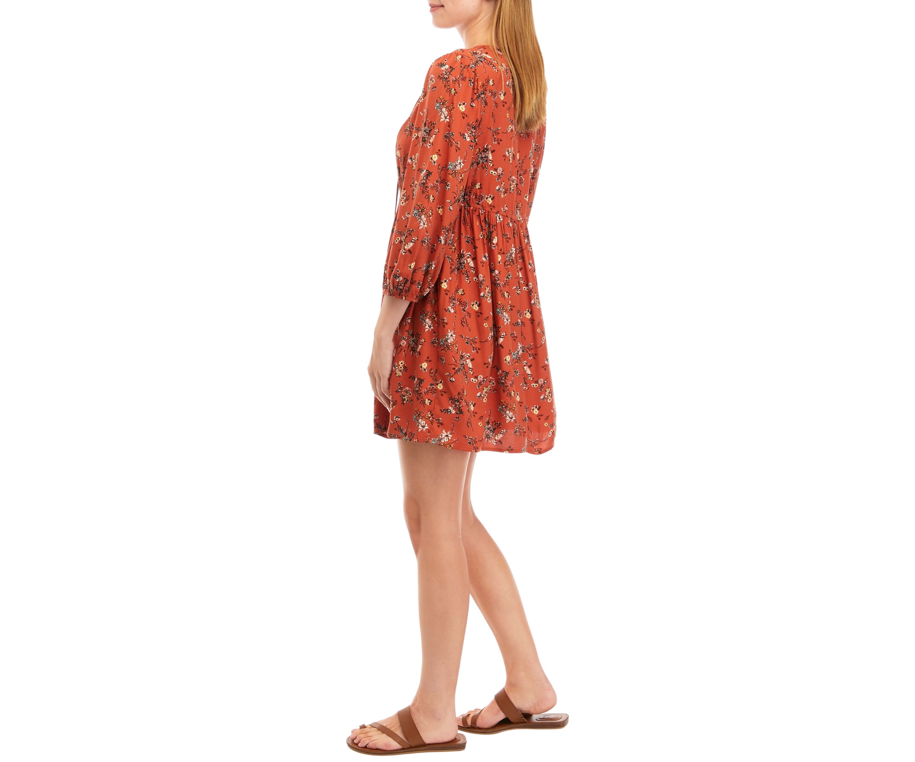 Printed Woven Babydoll Dress