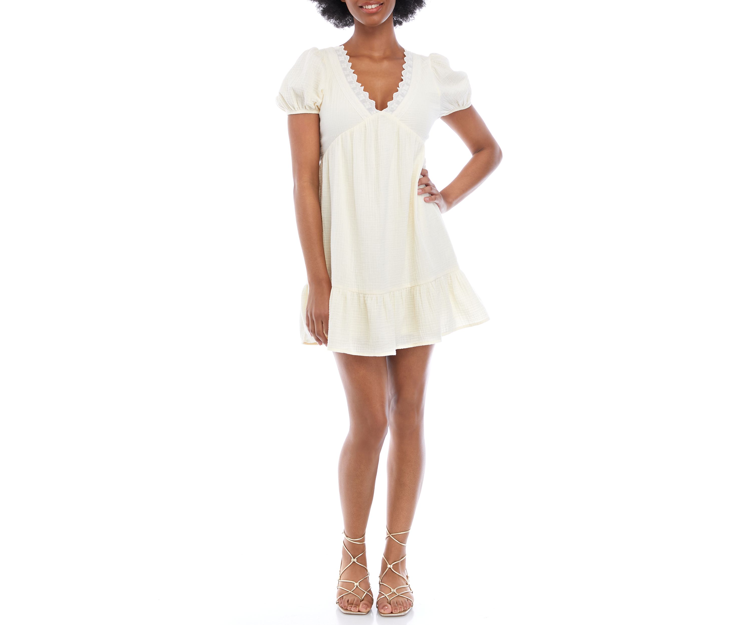 Short Sleeve V-Neck Dress