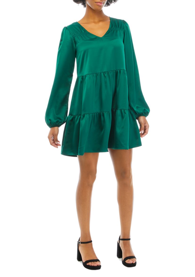 Long Sleeve Tiered Dress
