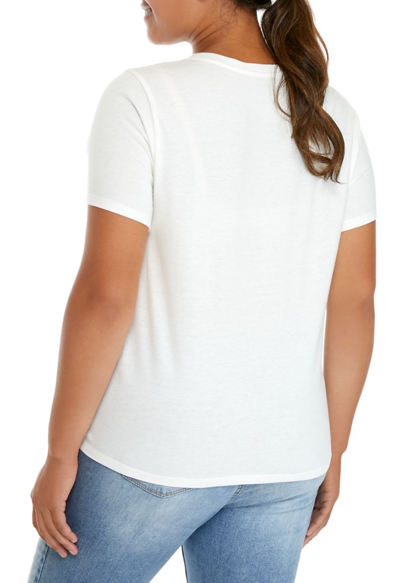 Plus Size Short Sleeve Vote Graphic T-Shirt
