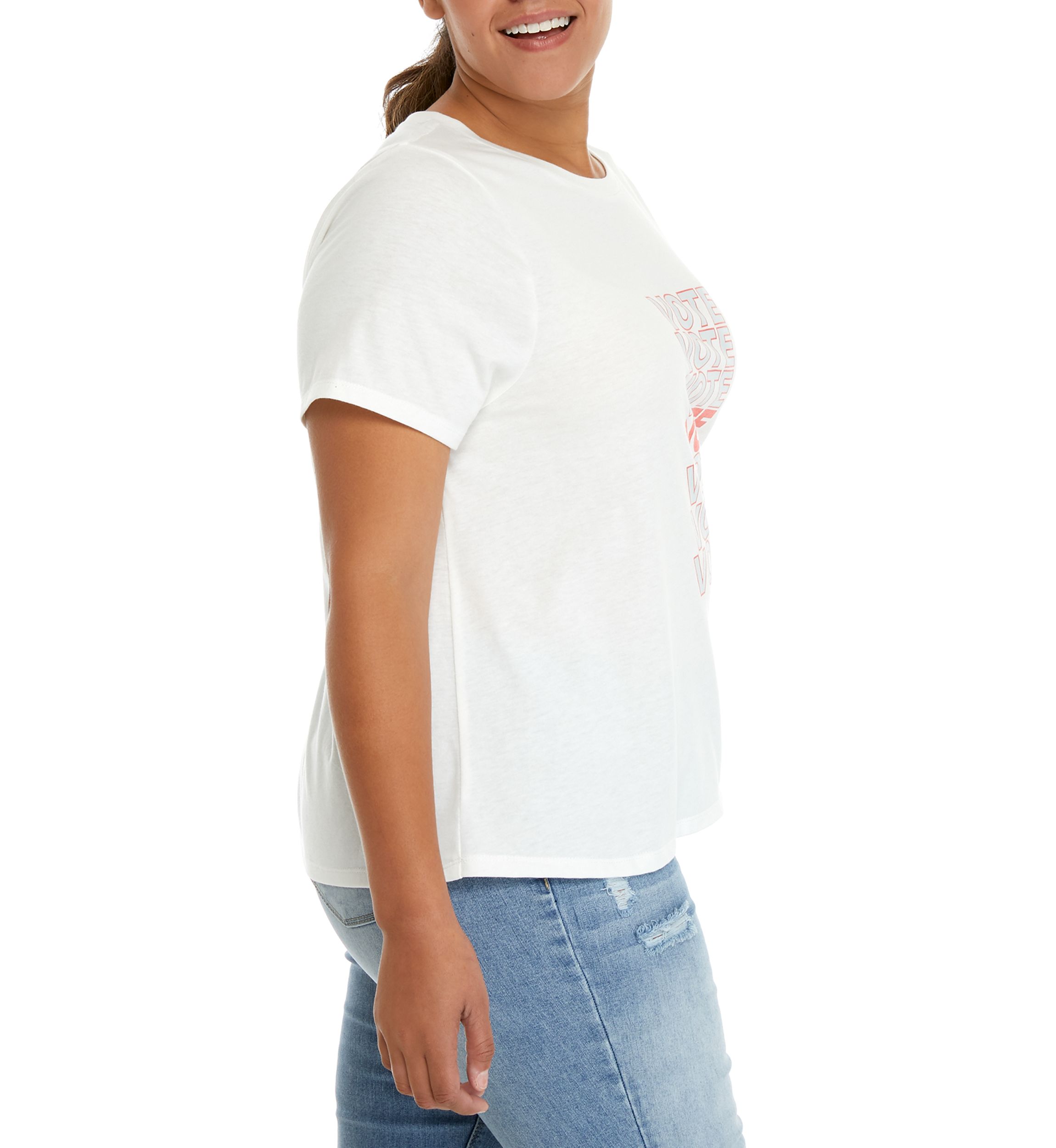 Plus Size Short Sleeve Vote Graphic T-Shirt