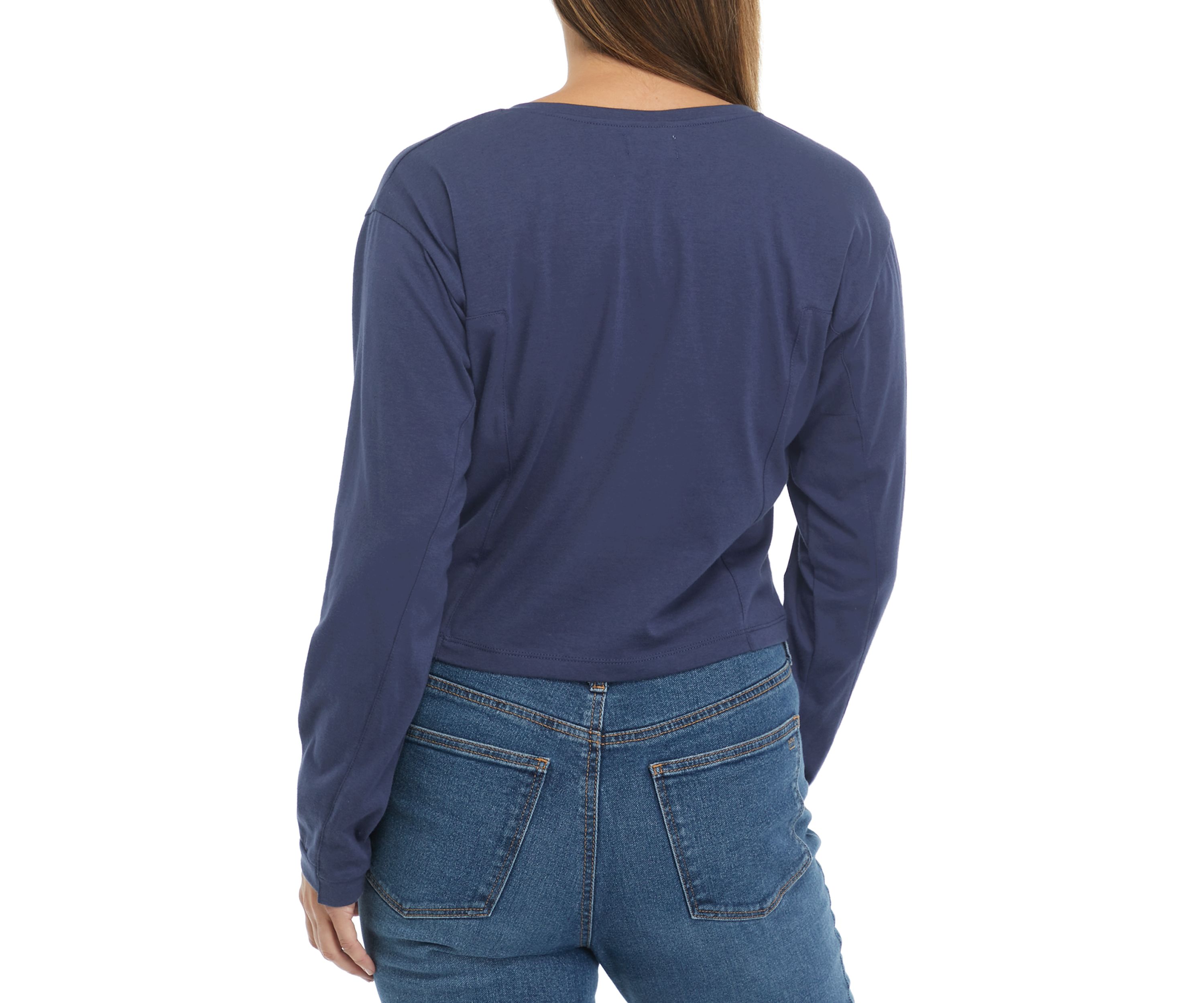Long Sleeve Seamed Henley Shirt 