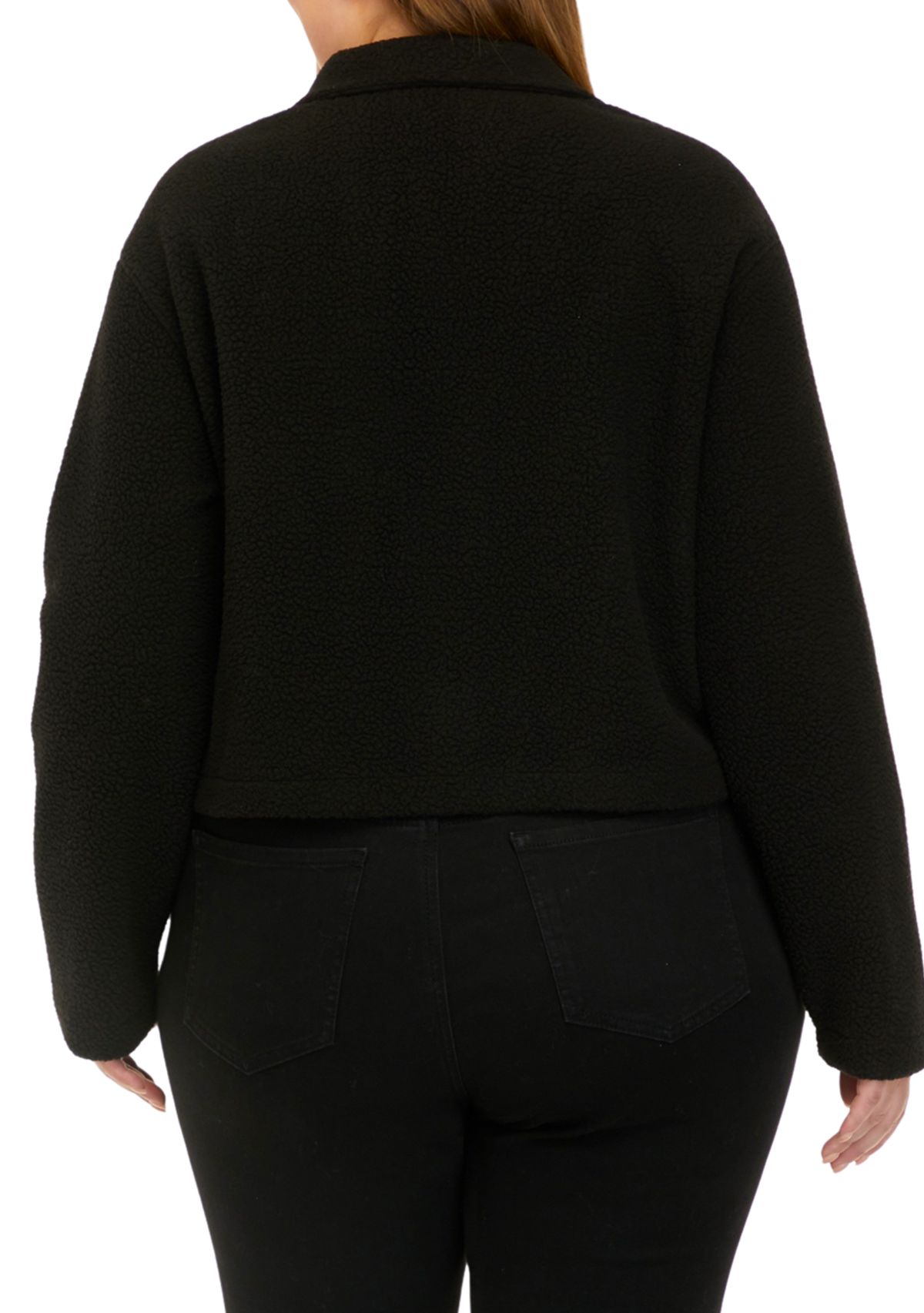 Plus Size Sherpa Jacket