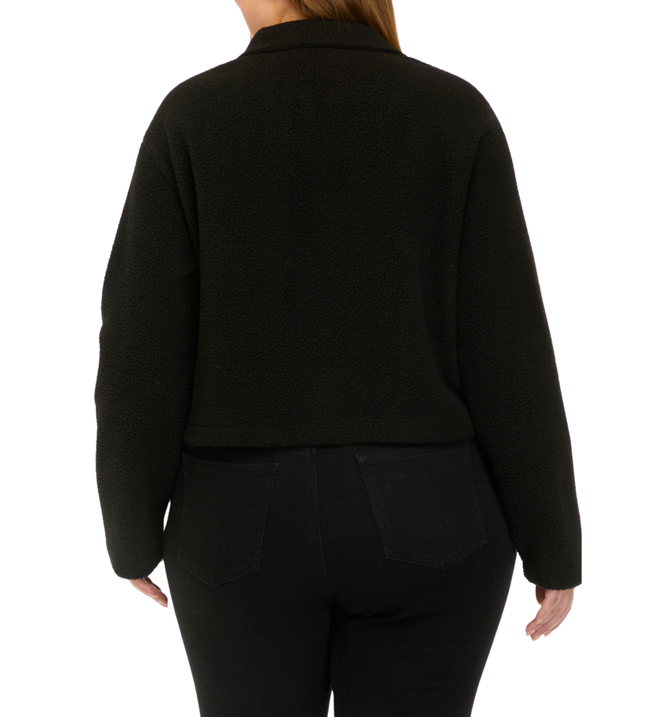 Plus Size Sherpa Jacket