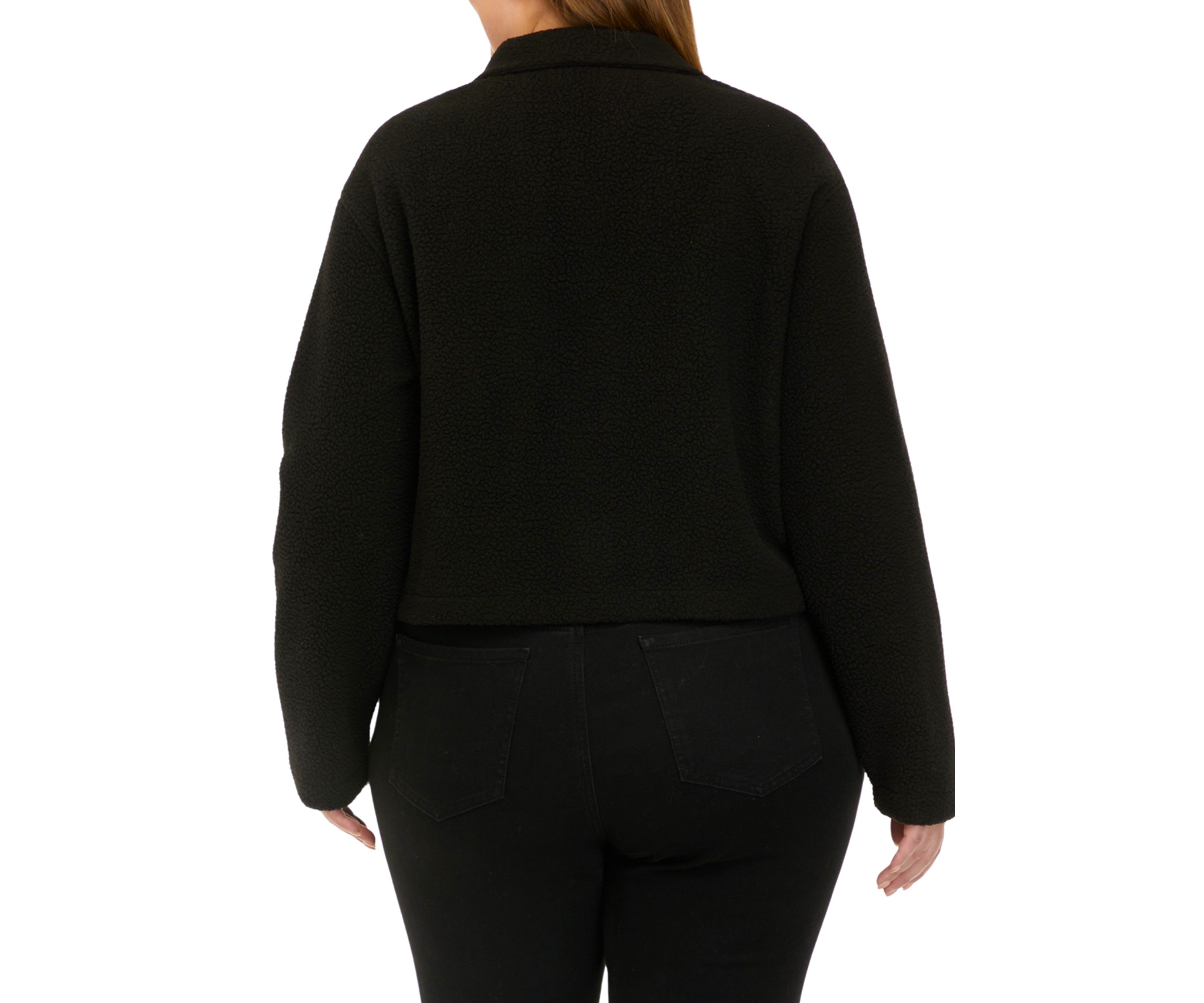 Plus Size Sherpa Jacket