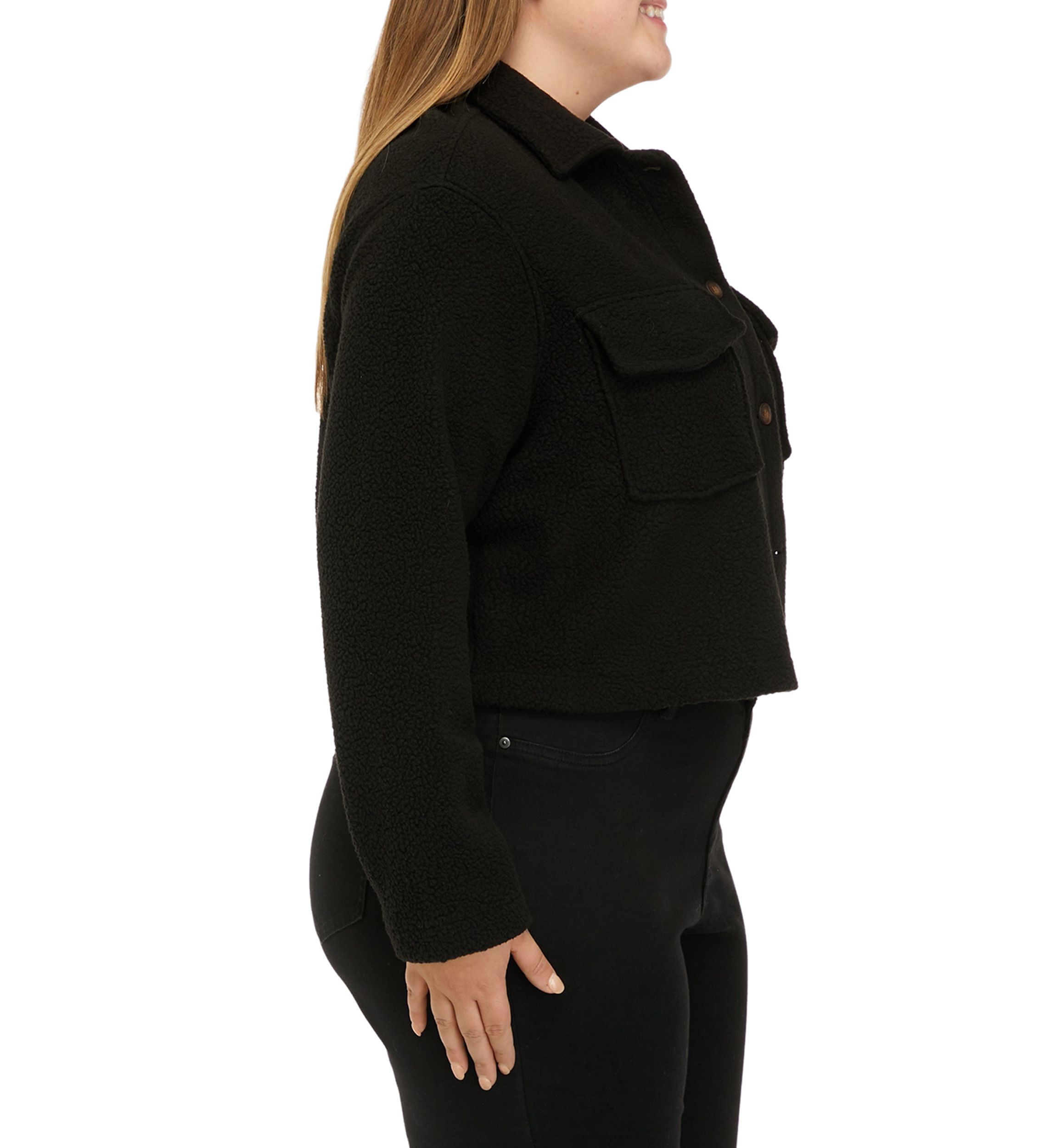 Plus Size Sherpa Jacket