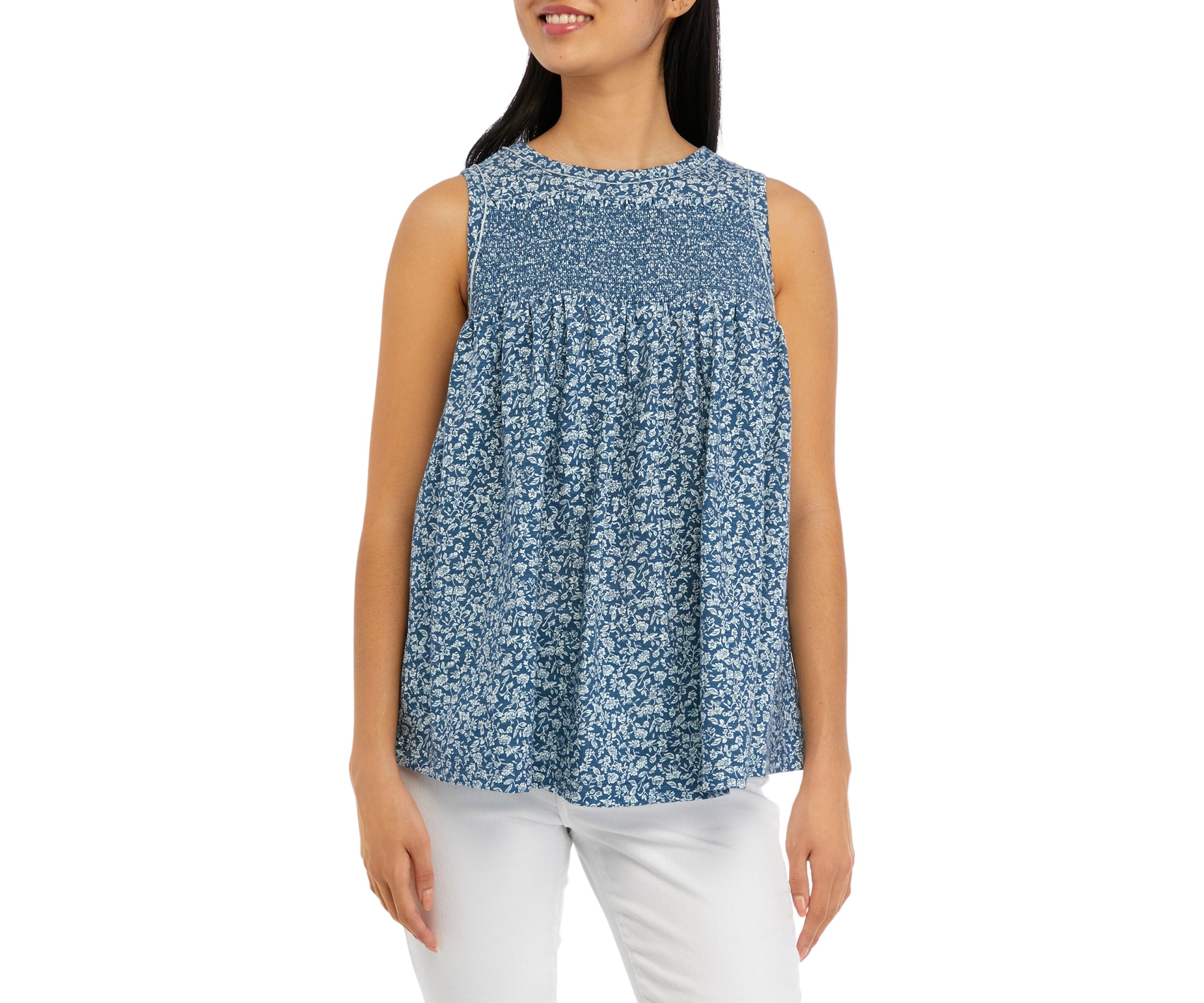 Sleeveless Embroidered Knit Tunic 