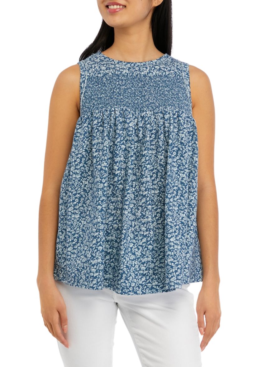 Sleeveless Embroidered Knit Tunic 