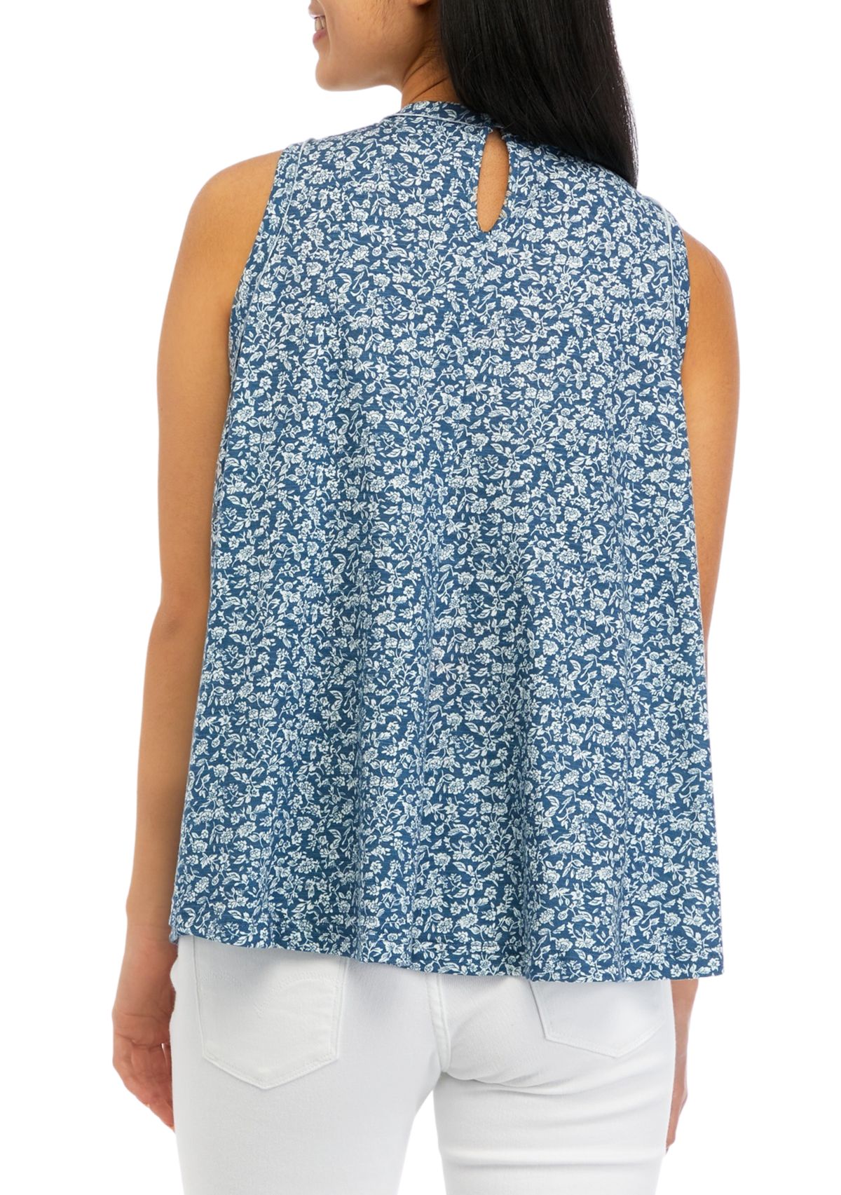 Sleeveless Embroidered Knit Tunic 