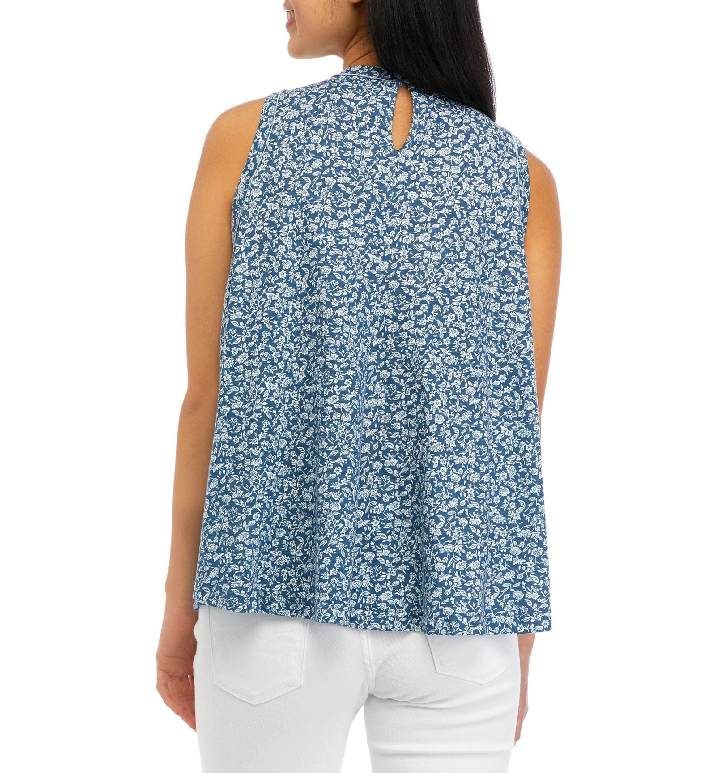 Sleeveless Embroidered Knit Tunic 