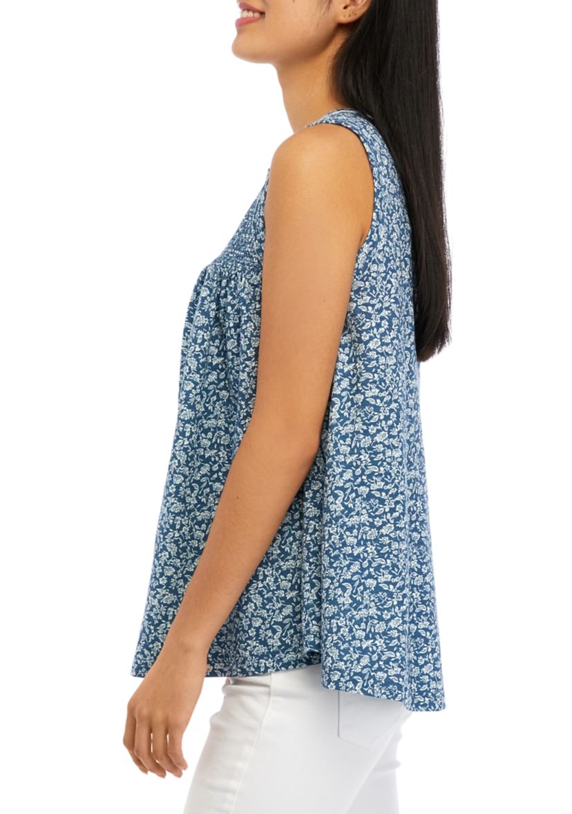 Sleeveless Embroidered Knit Tunic 