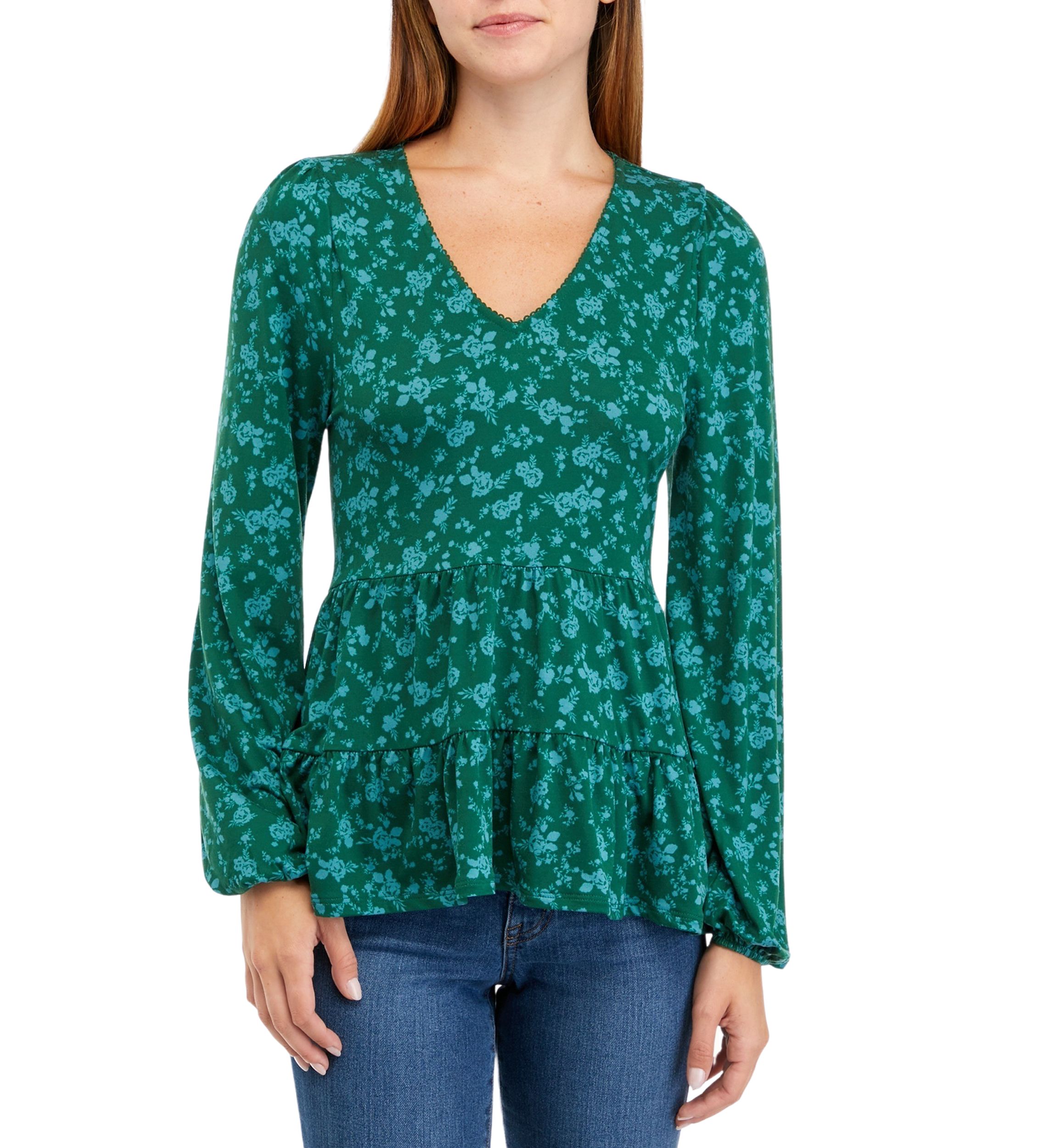 Babydoll V-Neck Knit Top