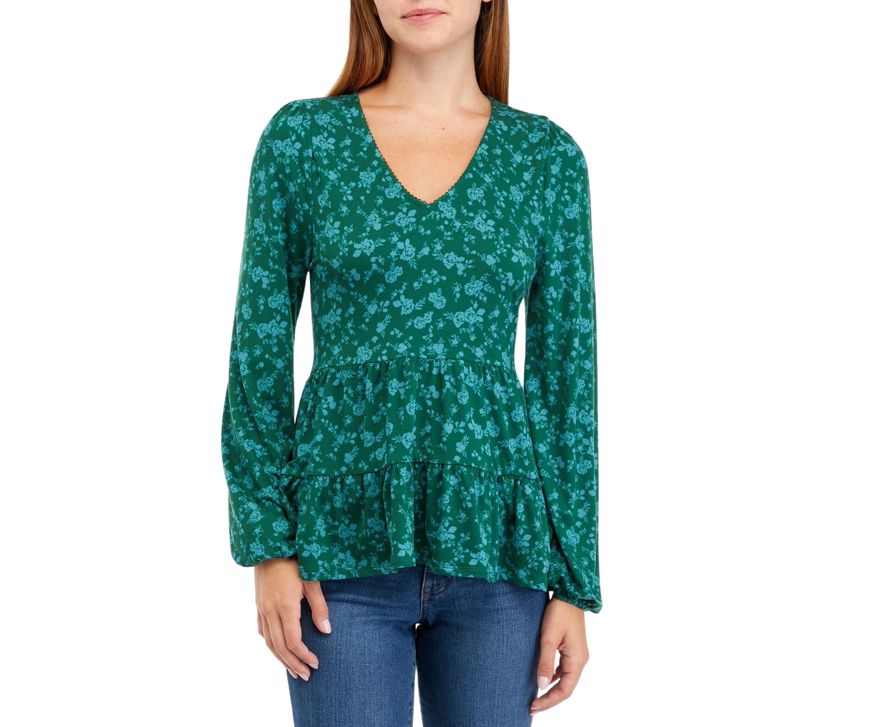 Babydoll V-Neck Knit Top
