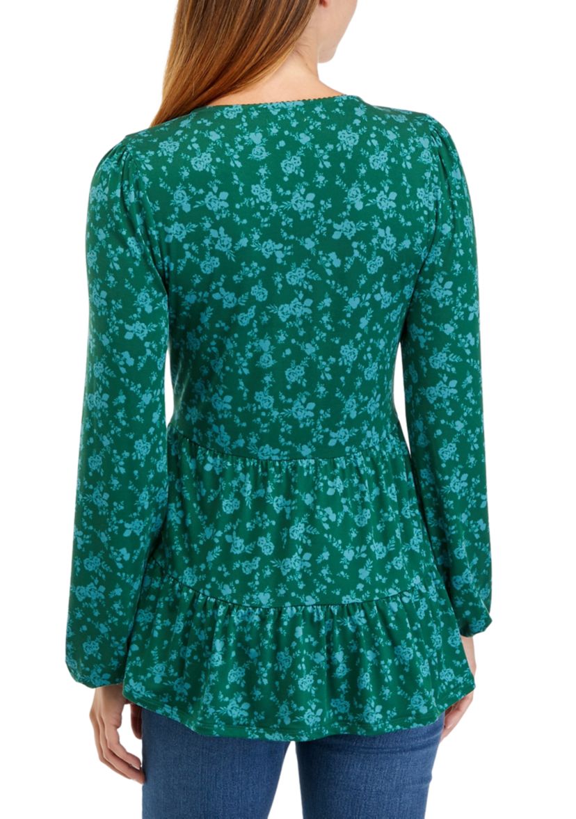 Babydoll V-Neck Knit Top
