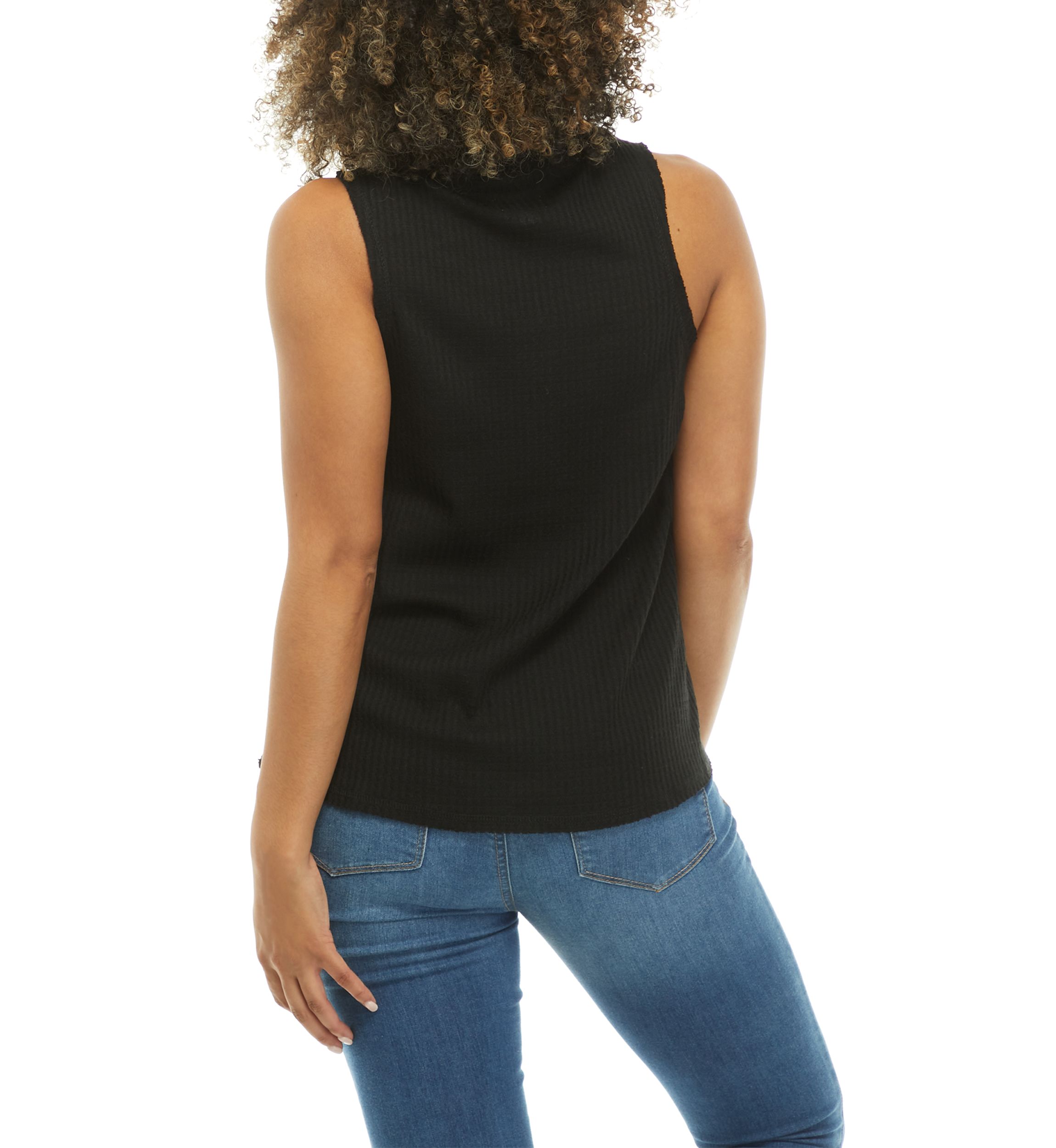 Tie Front Waffle Knit Tank Top