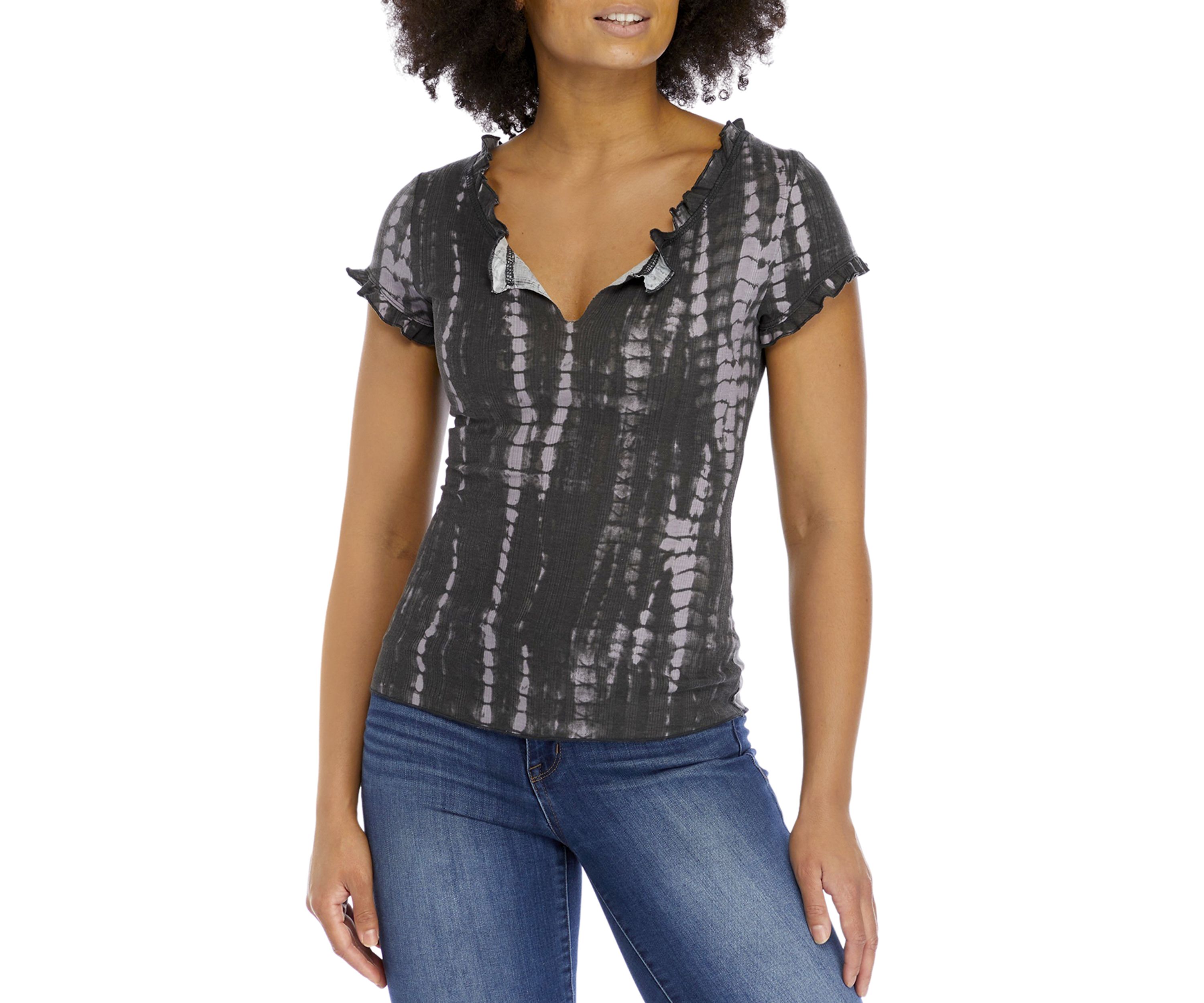 Tie Dye   Lettuce Edge Top 