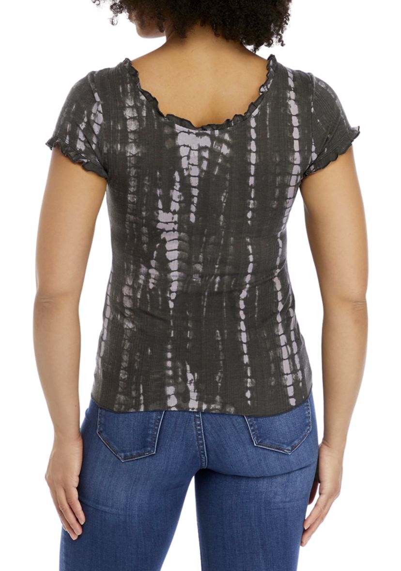Tie Dye   Lettuce Edge Top 