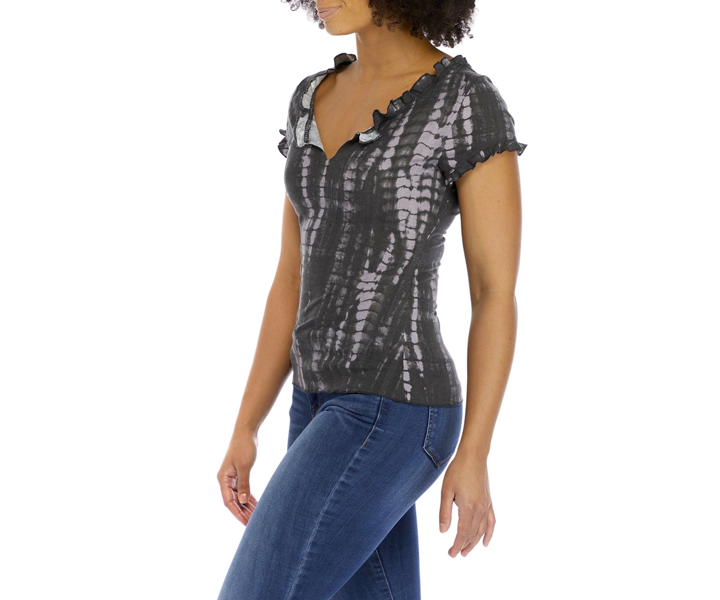 Tie Dye   Lettuce Edge Top 