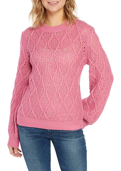 Wayf Ansel Diamond Cable Knit Sweater | belk