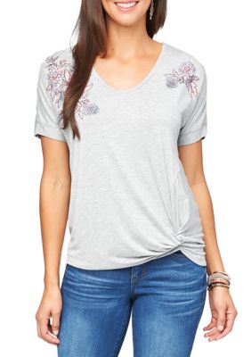 how to side knot t shirt