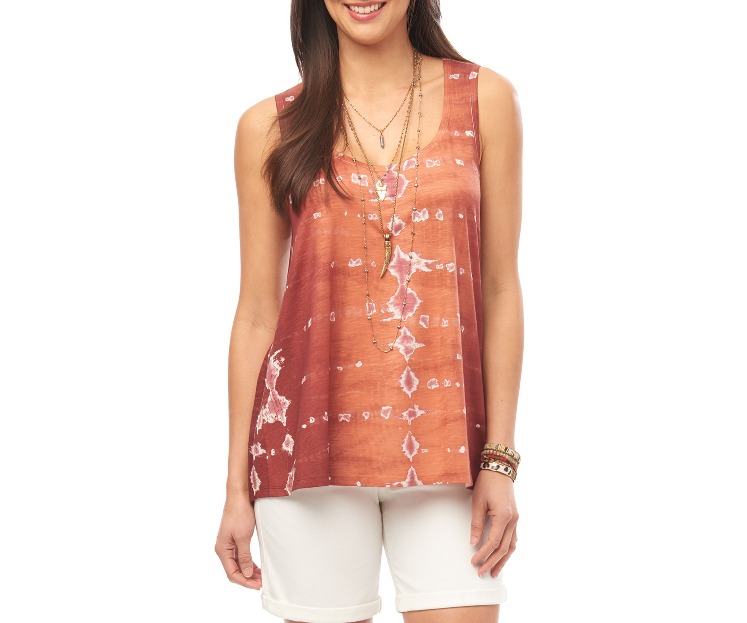 Printed Scoop Neck Tank