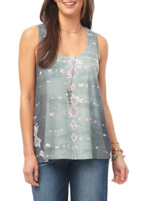 Democracy Printed Scoop Neck Tank | belk