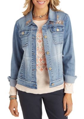 Democracy Embroidered Denim Jacket | belk