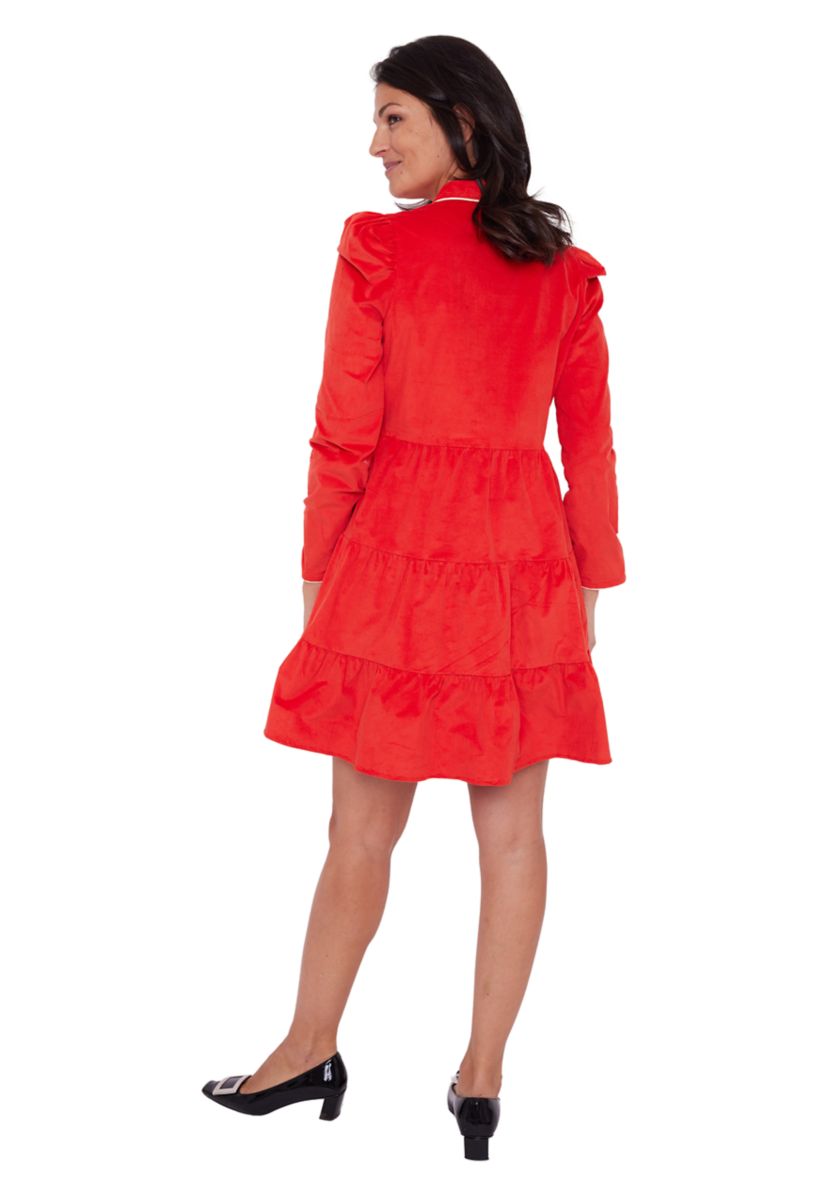 Womens Long Sleeve Corduroy Tunic Dress