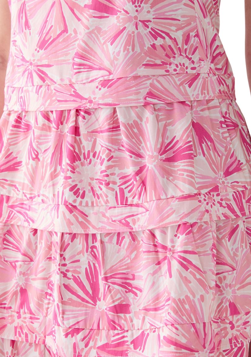 Womens Square Neck Drop Waist Dress