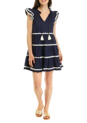 Women's Sleeveless Ric Rac Tiered Dress