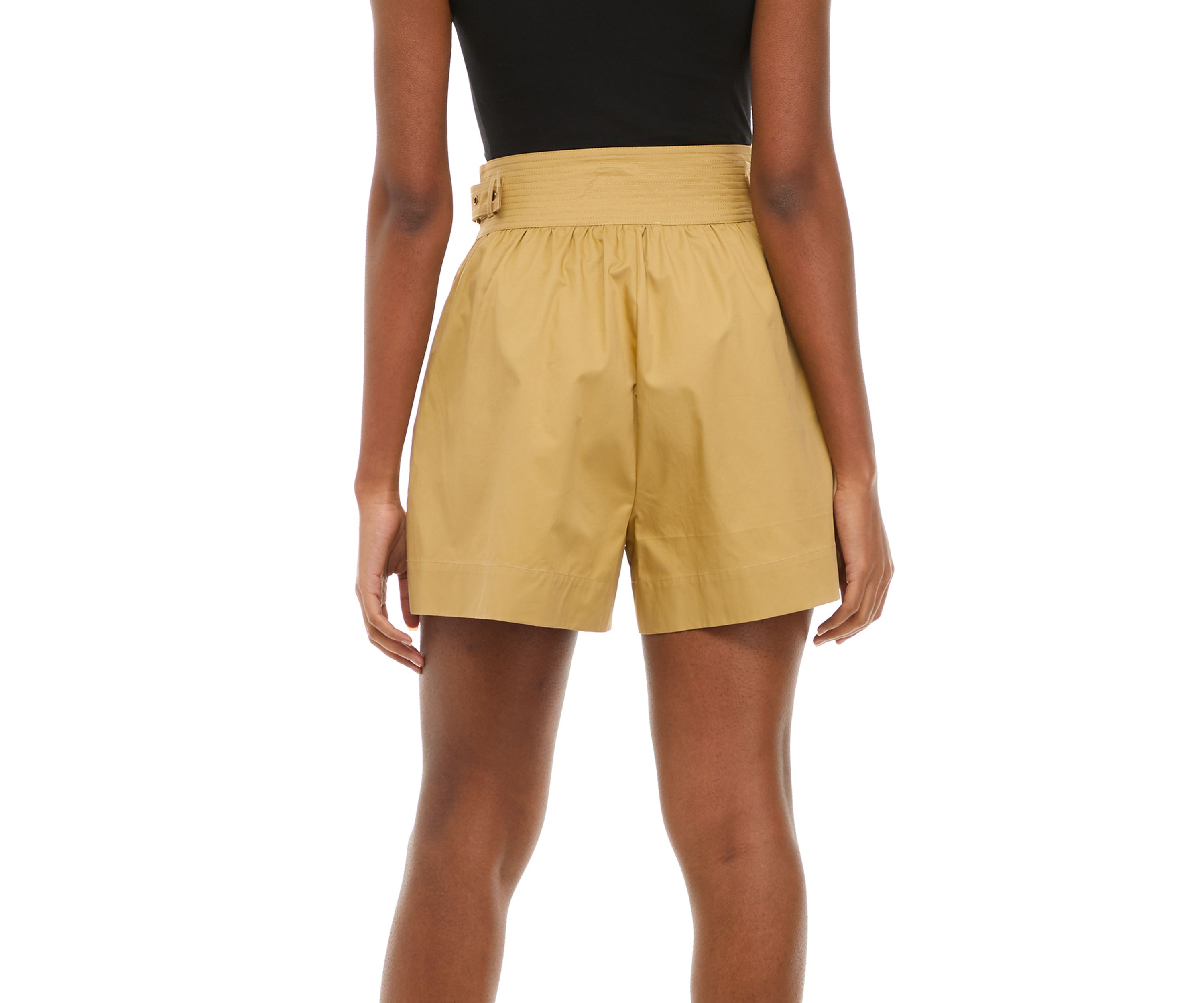 Womens Buckle Waist Detail Shorts