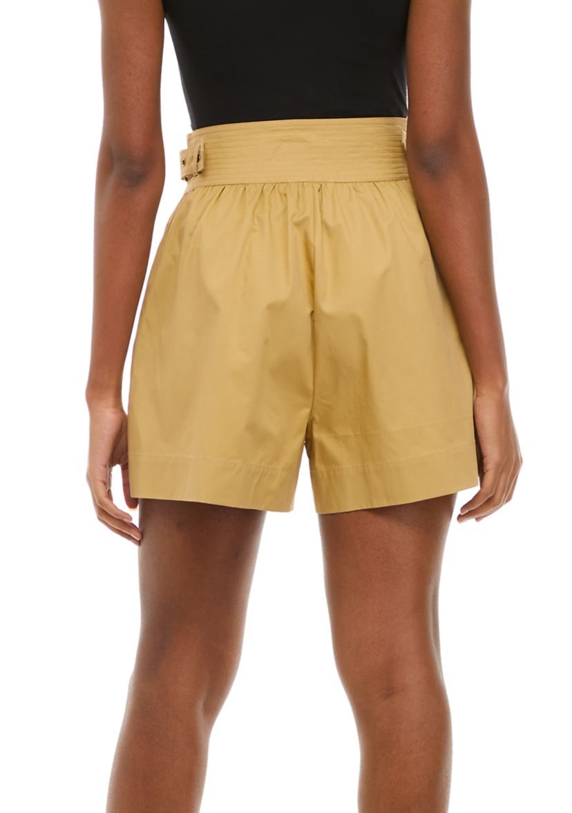 Womens Buckle Waist Detail Shorts