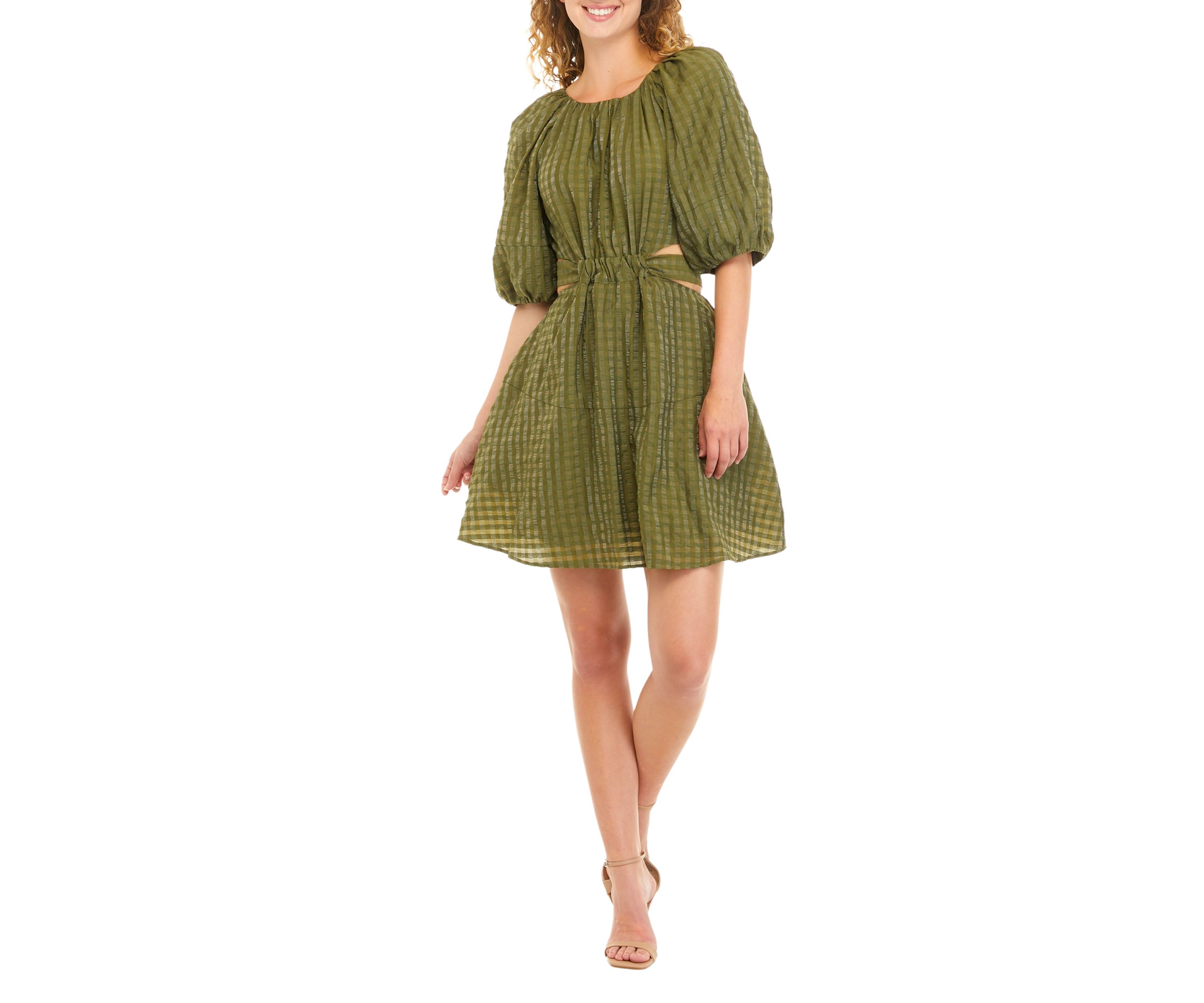 Womens Plaid Mini Dress