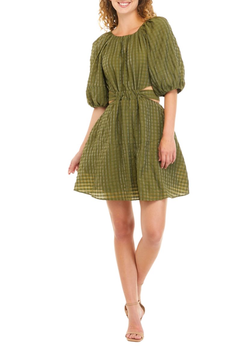 Womens Plaid Mini Dress