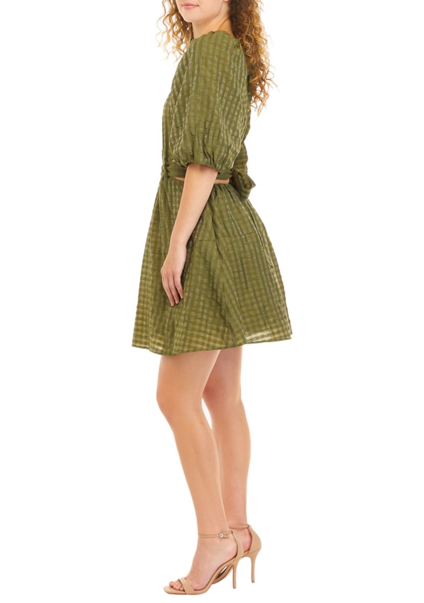Womens Plaid Mini Dress