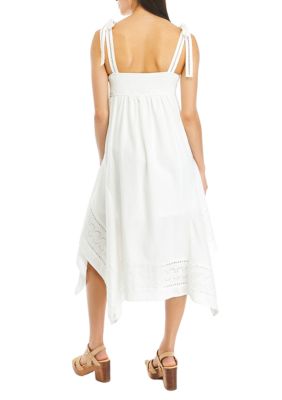 Women's Shoulder Tie Midi Dress