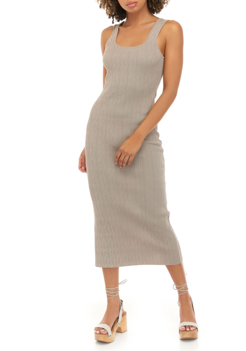 Womens Long Sleeve Textured 2 Piece Dress