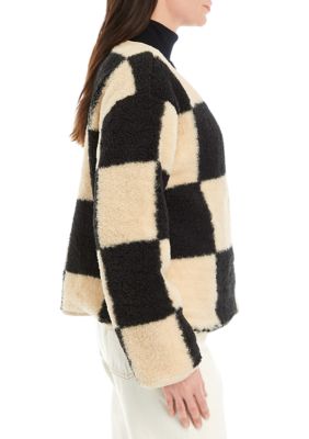 Women's Shearling Grid Check Jacket