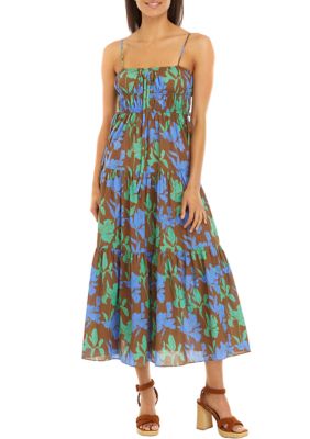 Women's Floral Print Midi Dress