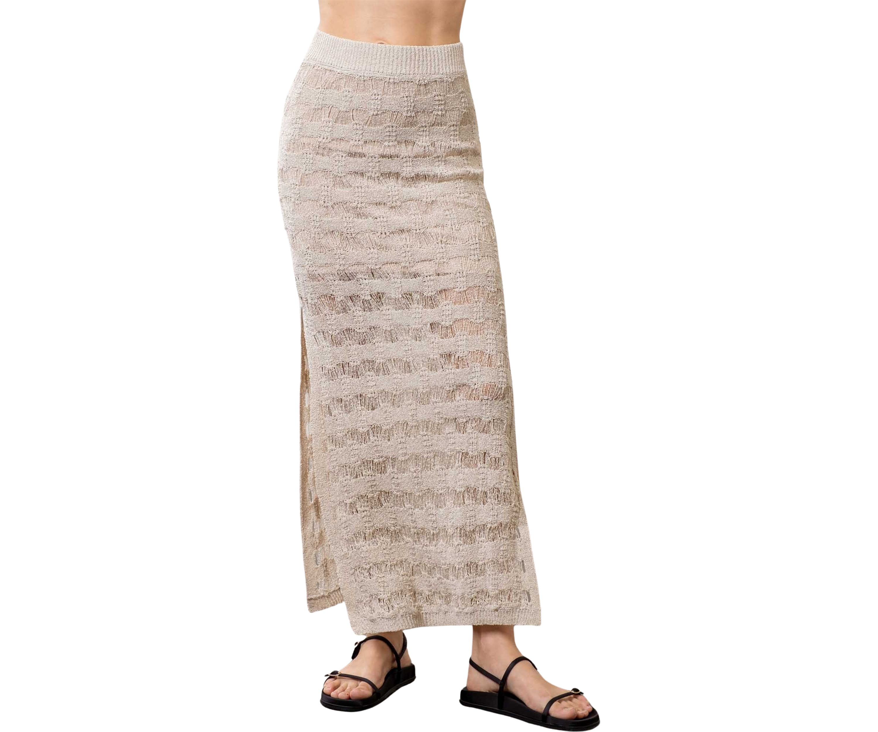 Womens Knit Midi Skirt