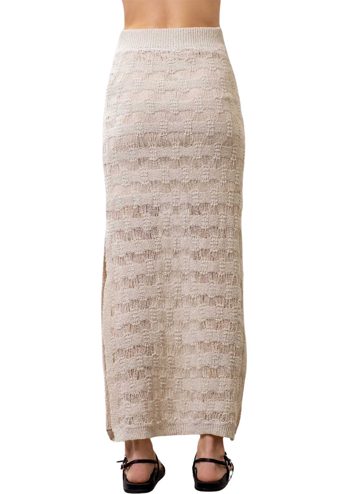 Womens Knit Midi Skirt