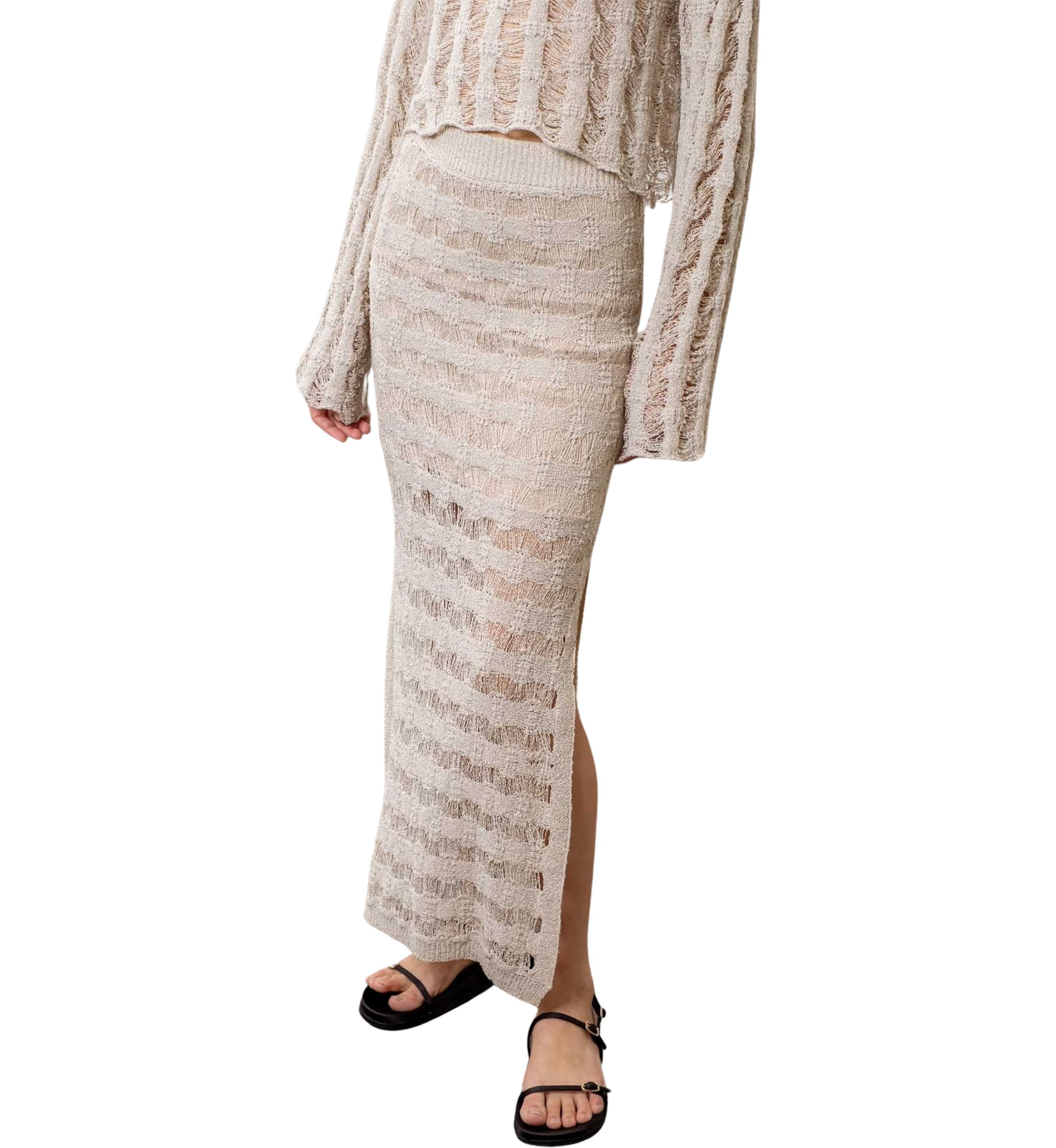 Womens Knit Midi Skirt